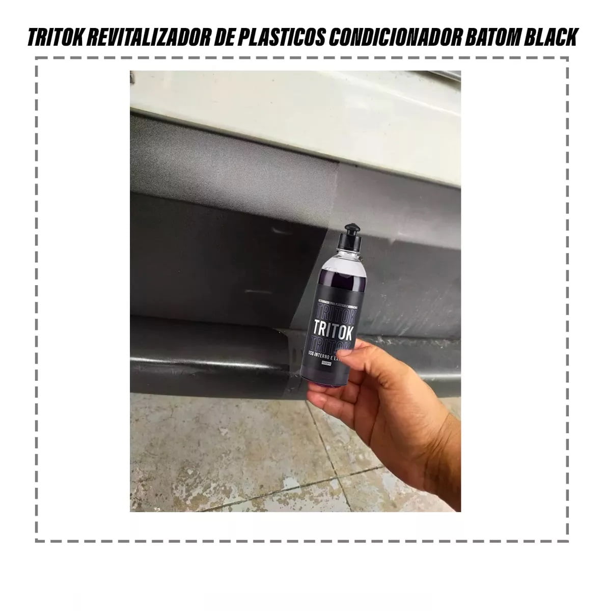 Tritok Revitalizador de Plásticos Painel Automotivo Batom Black